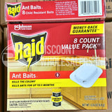 Raid Ant Killer Baits station traps, For Household Use, Child Resistant, 8 Count (120 Pcs Lot)