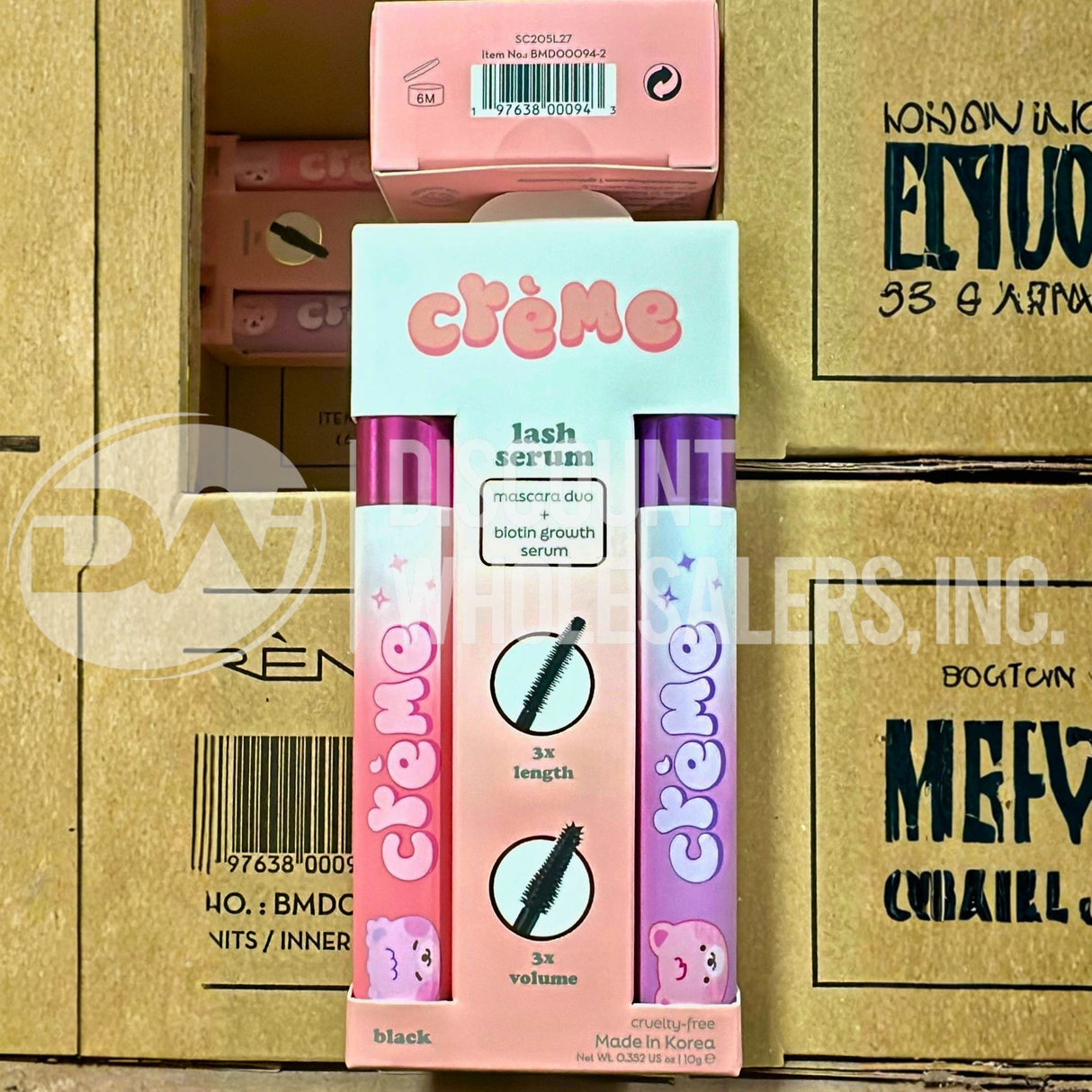 The Crème Shop Lash Serum Duo Black Mascara & Biotin Growth Serum (180 Pcs Lot)