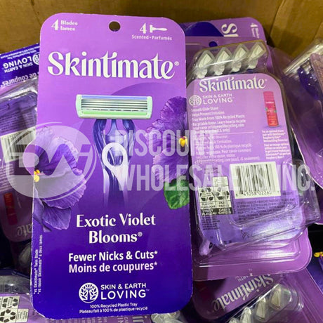 Skintimate  Violet Blooms 4 Scented Blades (200 Pcs Lot)