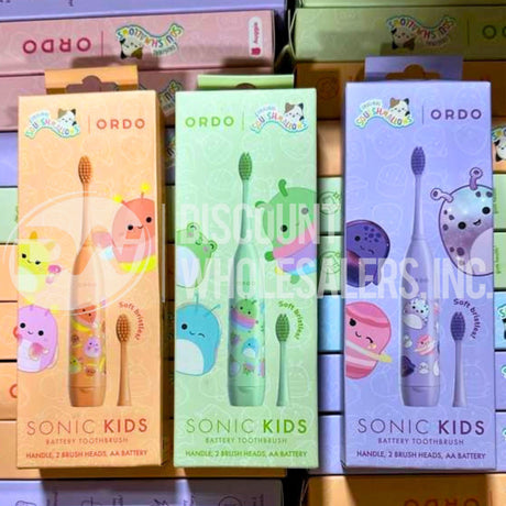 Ordo Sonic Kids Battery Toothbrush Squishmallows Assorted Different Colors (140 Pcs Lot)