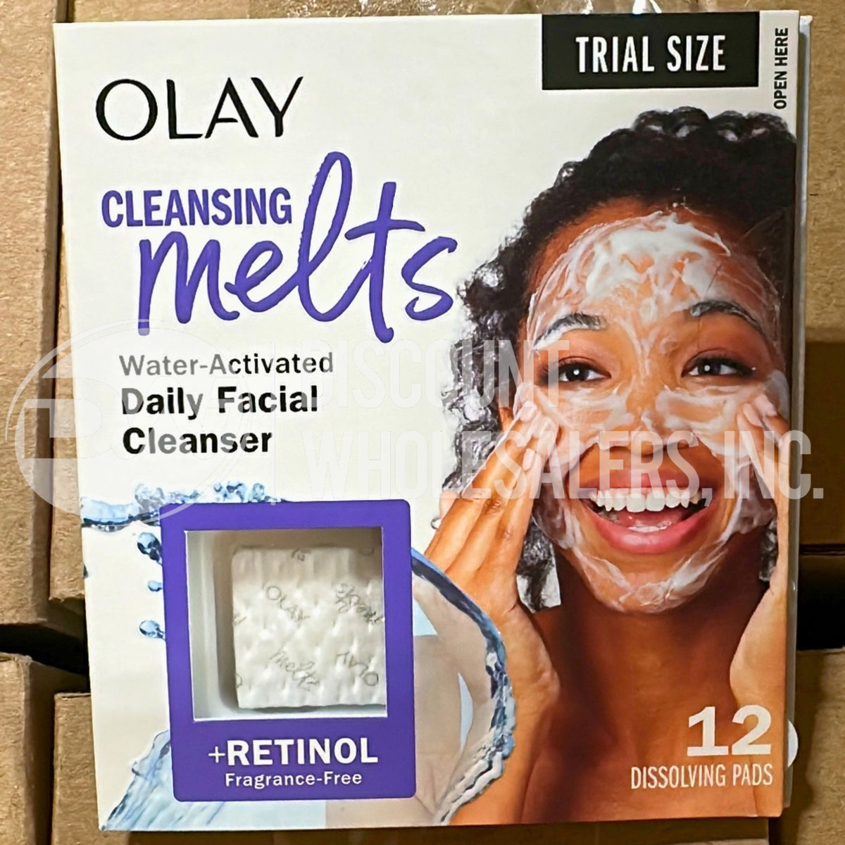 Olay Cleansing Melts + Retinol Face Cleanser, 12ct, Water-Activated Face Wash (85 Pcs Lot)