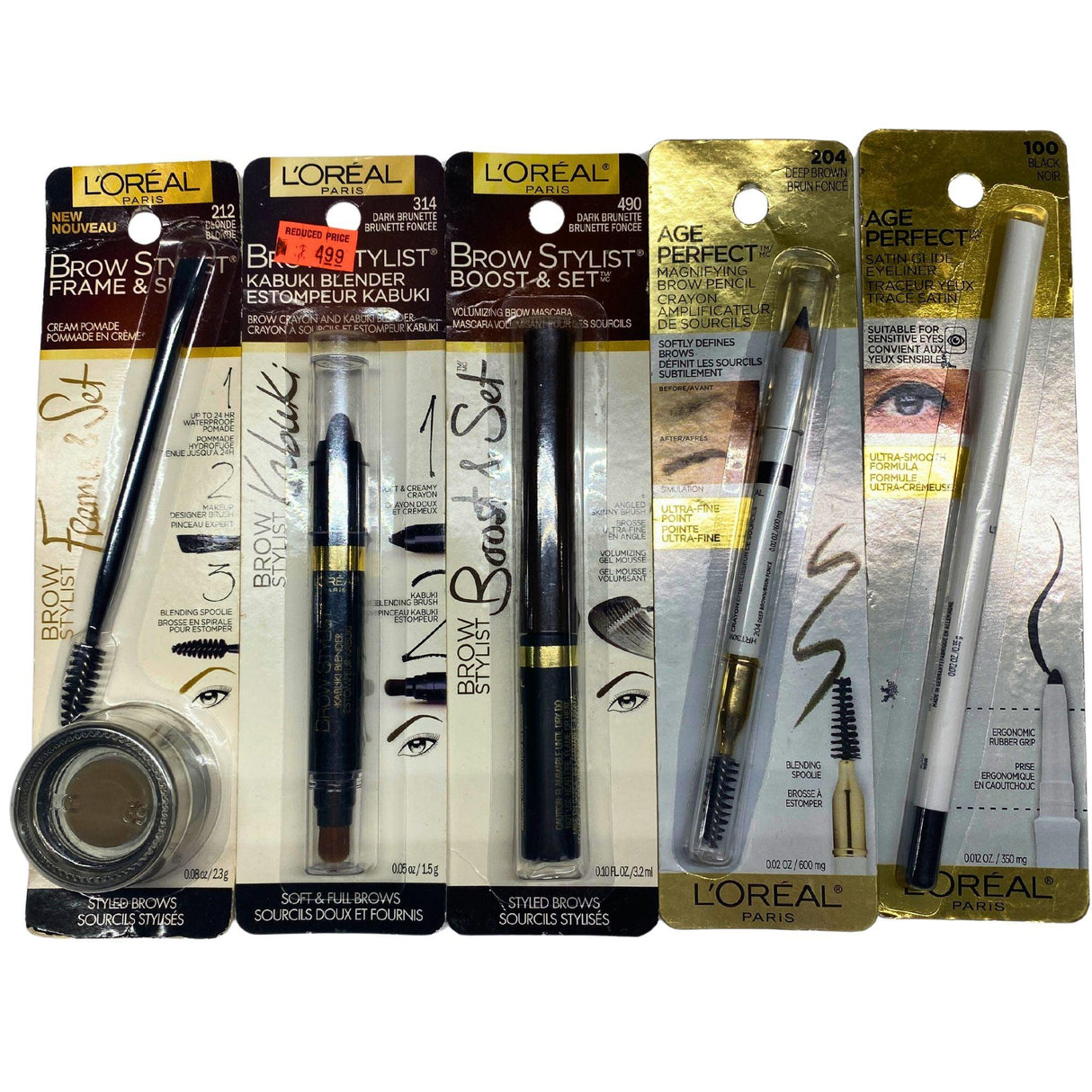 L'oreal Age Perfect Brow Crayon, Pencil and Pomade Different Shades (100 Pcs Lot)