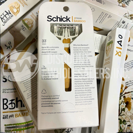 Schick Xtreme Bamboo 1 Handle and 3 Cartridges (600 Pcs Per Pallet)