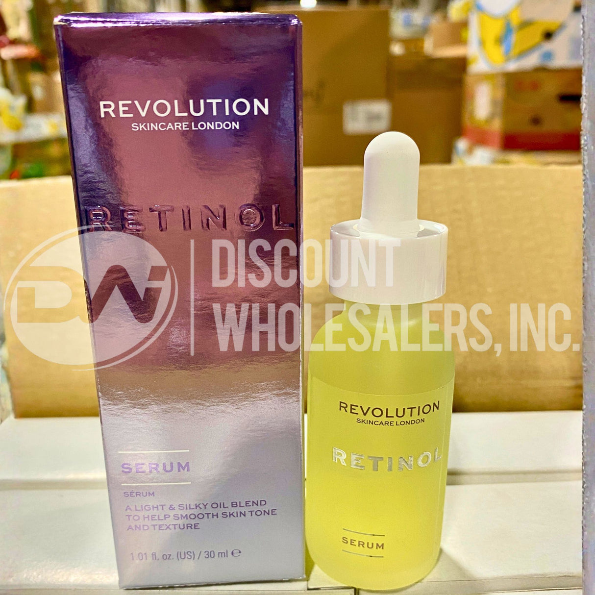 Revolution Retinol Serum 1.01 fl. a Light & Silky Oil Blend to Help Smooth Skin Tone and Texture (36 Pcs Lot)