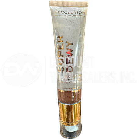Revolution Super Dewy Tinted Moisturiser, Light Coverage Makeup, Evens Skin Tone, Mocha, 1.85fl.oz/55ml (144 Pcs Lot)