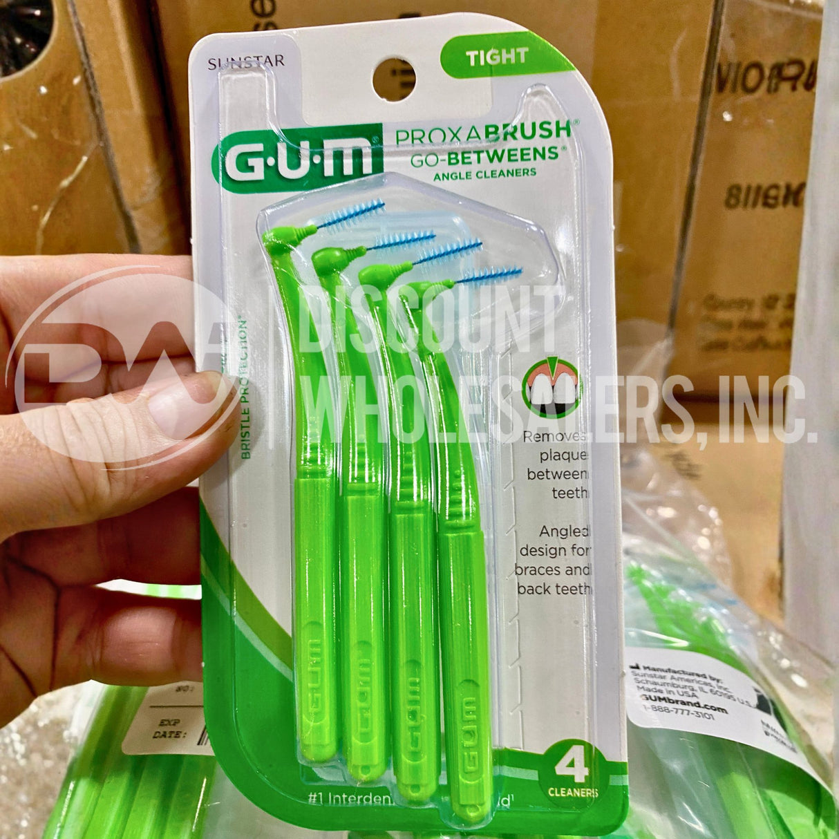 G.U.M Proxabrush Go-Betweens Angle Cleaners – 4 Count Interdental Brushes Pack (100 Pcs Lot)