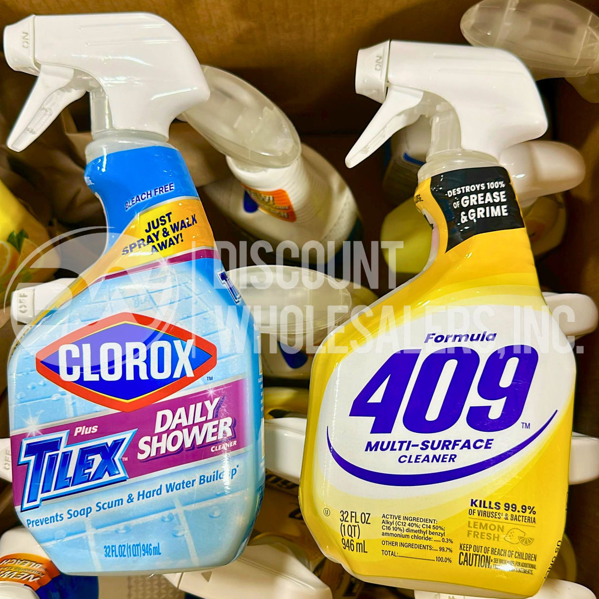 Cleaning Assorted Different Sizes (Clorox, 409,Lysol, Tru Grit ) (44 Pcs Lot)