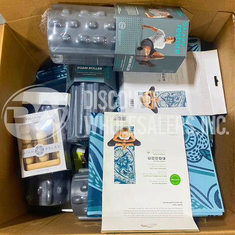 Gaiam Assorted Yoga Mat, Foam Roller and Foot Roller (30 Pcs Lot)