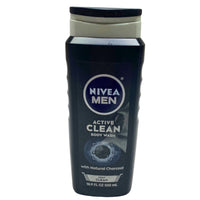 Thumbnail for Nivea Men Active Clean Body Wash with Charcoal 16.9 fl oz (60 Pcs Lot)