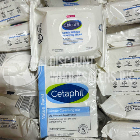 Cetaphil Gentle Makeup Removing Wipes and Cleansing Bar (80 Pcs Lot)