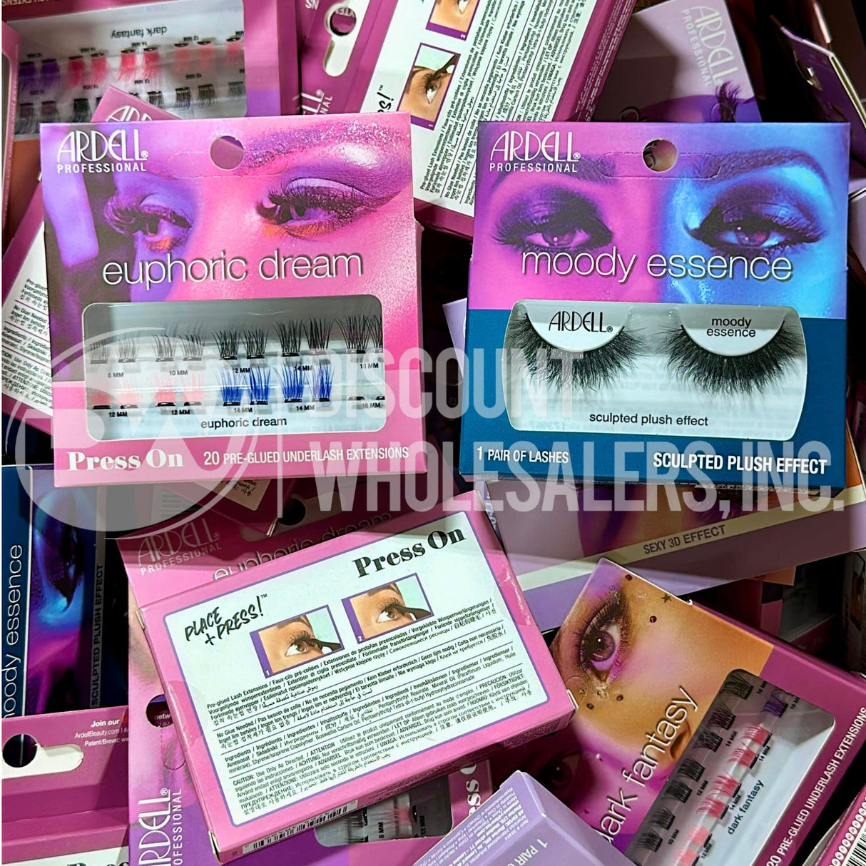 Ardell Lashes Assorted Moody Essence,Euphoric Dream, Dark Fantasy And More (200 Pcs Lot)