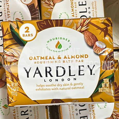 Yardley London Bath Bar Oatmeal & Almond 4 Oz, 2 Count (60 Pcs Lot)