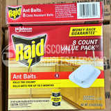 Raid Ant Killer Baits Station Traps, For Household Use, Child Resistant, 8 Count (96 Pcs Lot)