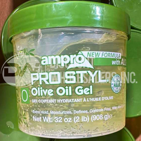 Ampro Pro Styl Olive Oil Hair Gel with Aloe 32 oz (48 Pcs Lot)