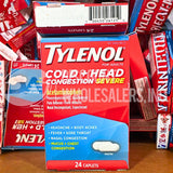Tylenol Cold + Head Congestion Severe Medicine 24 Caplets (110 Pcs Lot)