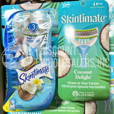 Skintimate 4 Disposable Razors 3 Blades Coconut Delight Scented (100 Pcs Lot)