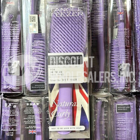 Tangle Teezer The Ultimate Detangler Naturally Curly Hairbrush in Purple (70 Pcs Lot)