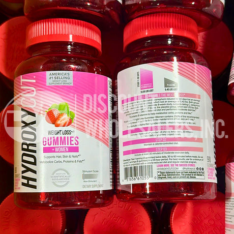 Hydroxycut Weight Loss + Women Hair Skin Nails Strawberry 90 Gummies (37 Pcs Lot)