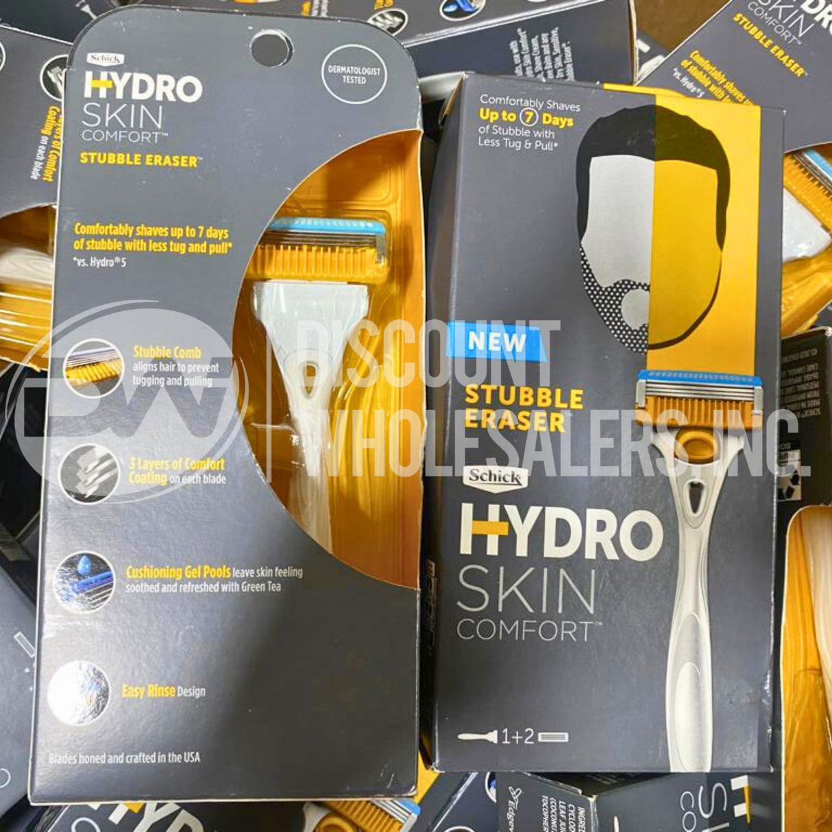 Schick Stubble Eraser Hydro Skin Confort 1 Razor , 2 Cartridges (60 Pcs Lot)