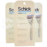 Schick Hydro Dry Skin 1 Razor + 2 Cartridges , 5 Blades 2 Hour Moisturizing Japanese Rice Bran Oil (70 Pcs Lot)