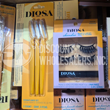 Diosa Dermaplaner Set, Magnetic Lash Kit, Goddess Nails Collection, Stainless Steel Facial Roller Mix (235 Pcs Lot)