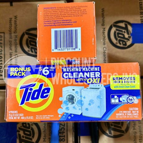 Washing Machine Cleaner by Tide,Washer Cleaning Tablets for Front and Top Loader 6 Single Packs (54 Pcs Lot)
