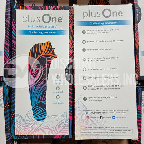 Plus One Fluttering Arouser Vibrator, Waterproof, USB Rechargeable (82 Pcs Lot)