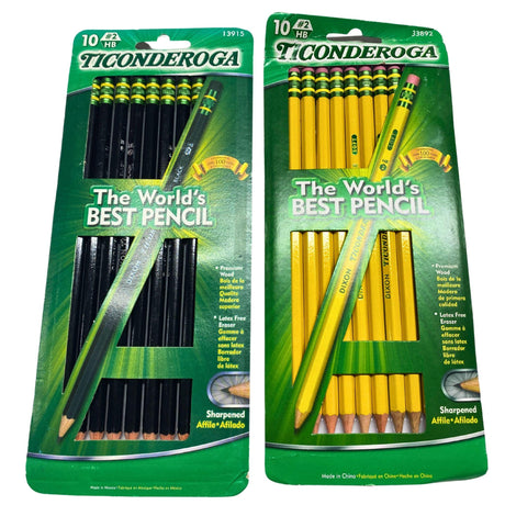 Ticonderoga The World's Best Pencil Sharpened 10 #2 HB Pencil