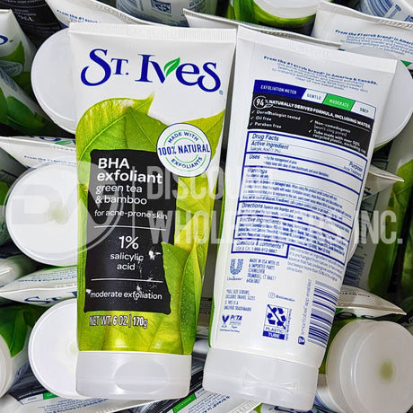 St. Ives Blackhead Clearing Face Scrub – Green Tea & Bamboo, Salicylic Acid Acne 6OZ (174 Pcs Lot)