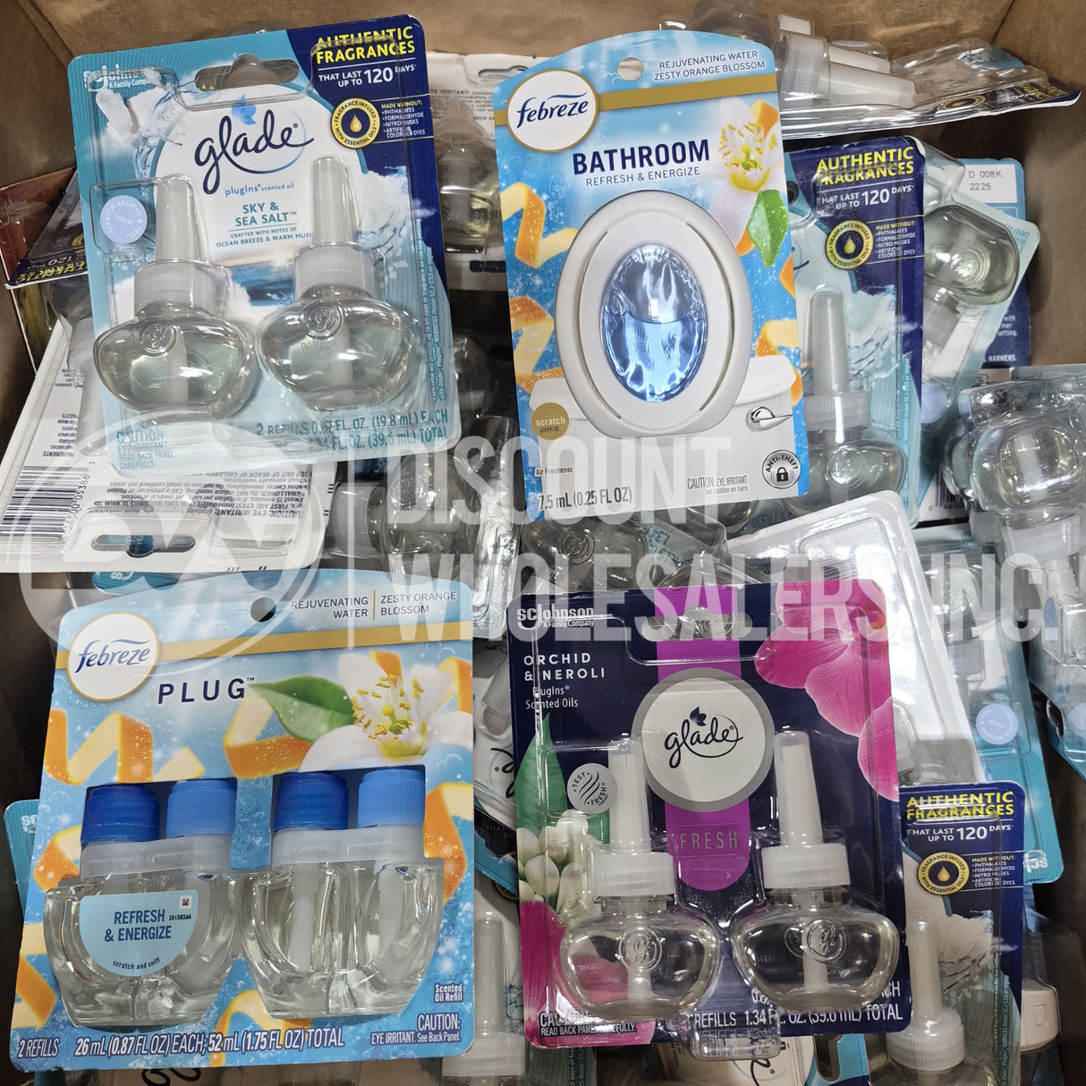 Febreze, Glade Air Wick Plug-In Air Freshener Refills And More Mix Different Sizes (95 Pcs Lot)