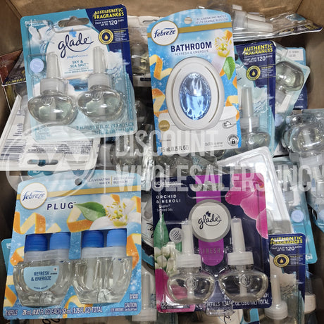 Febreze, Glade Air Wick Plug-In Air Freshener Refills And More Mix Different Sizes (95 Pcs Lot)