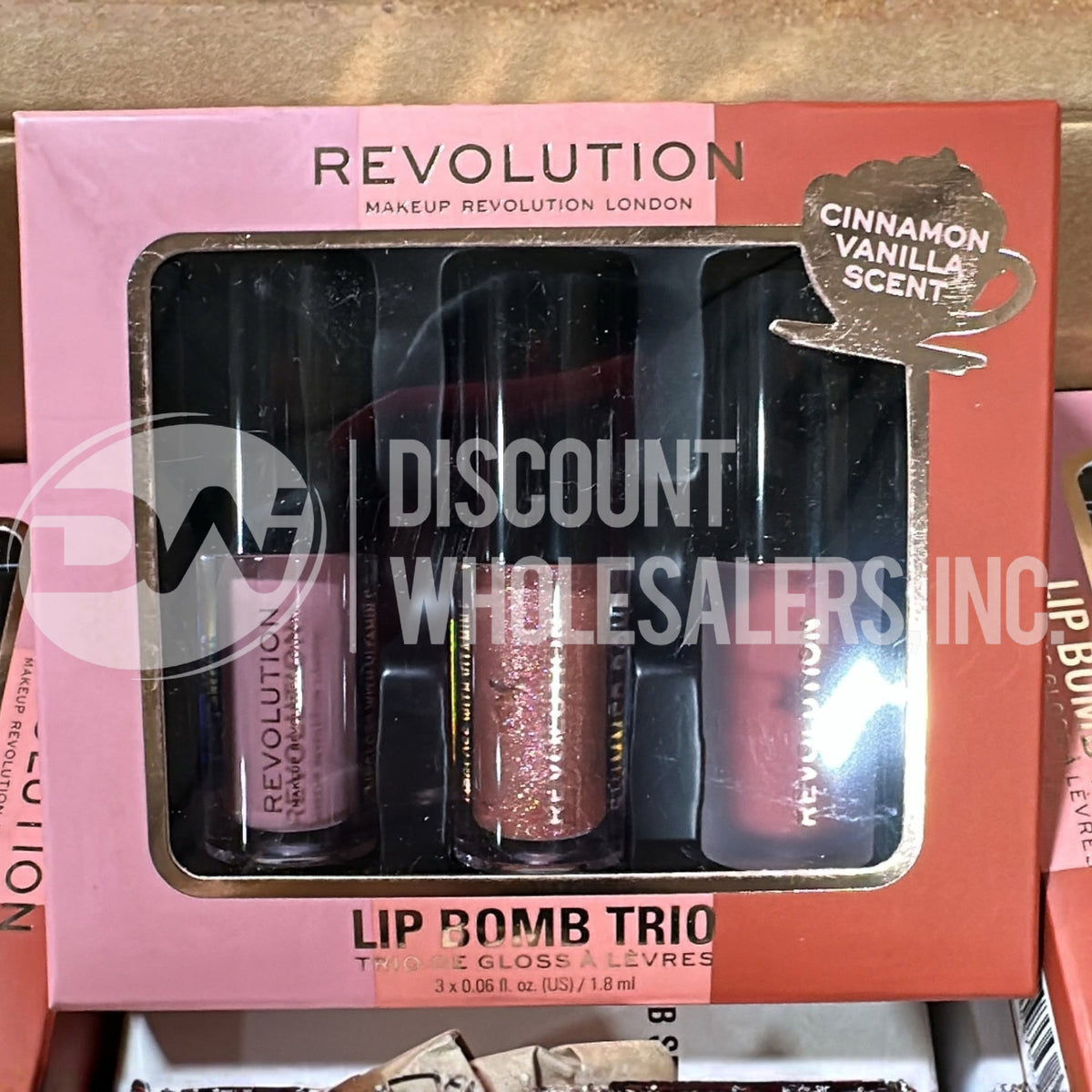Revolution Lip Bomb Trio Cinnamon Vanilla Scent (53 Pcs Lot)