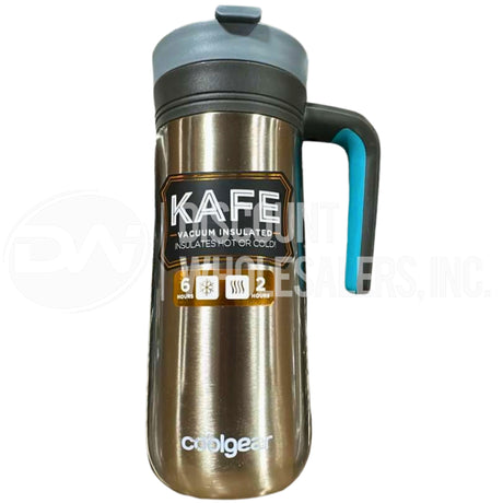 Cool Gear Kafe Vacuum Insulated Stainless Steel Travel Mug 14.5 Fl Oz (64 Pcs Lot)