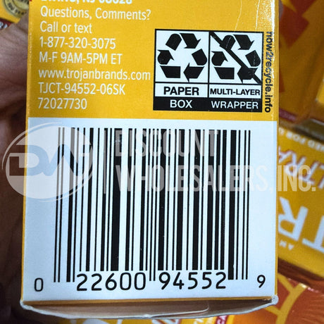 Trojan Ultra Ribbed Spermicidal Lubricated Latex Condoms (108 Pcs Lot)