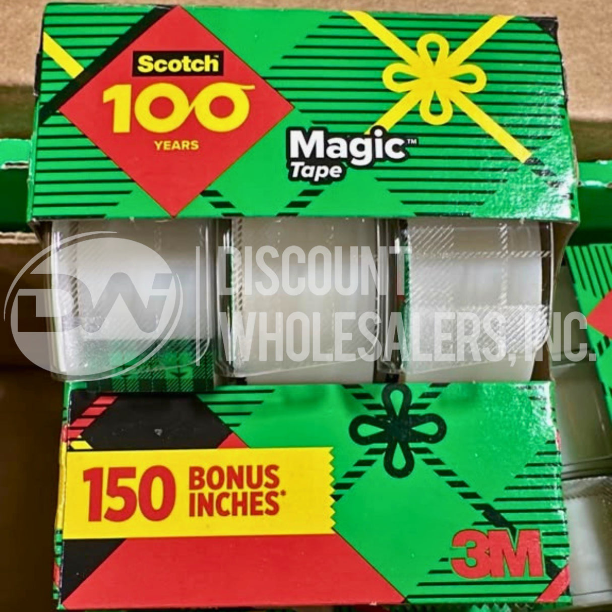 Scotch Magic Tape 3 Dispenser Rolls (100 Pcs Lot)