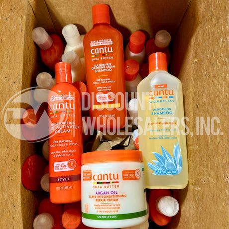 Cantu Assorted Shampoo, Conditioner, Cream, And More Different Sizes (100 Pcs Lot)