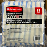 Rubbermaid Hygen Hospital-Grade Disposable Microfiber Cloths 35 Pack (72 Pcs Lot)