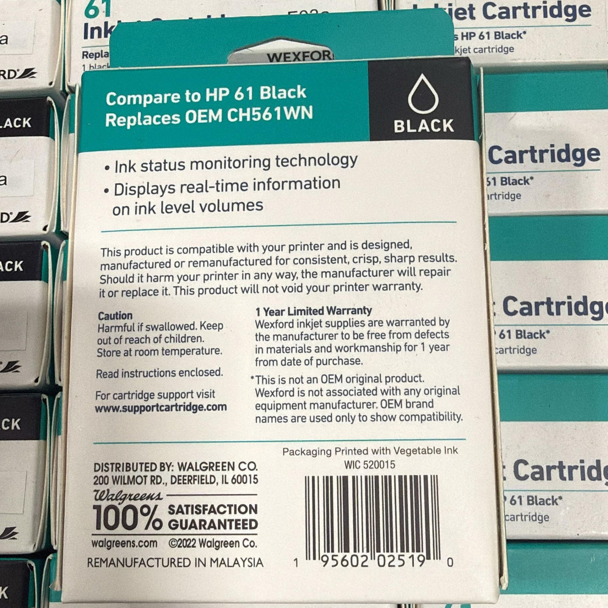 Wexford Black 61 Inkjet Cartridge (48 Pcs Lot)