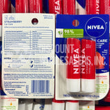 NIVEA Strawberry Lip Care 3X Care Moisture Repair Color 0.17oz (300 Pcs Lot)