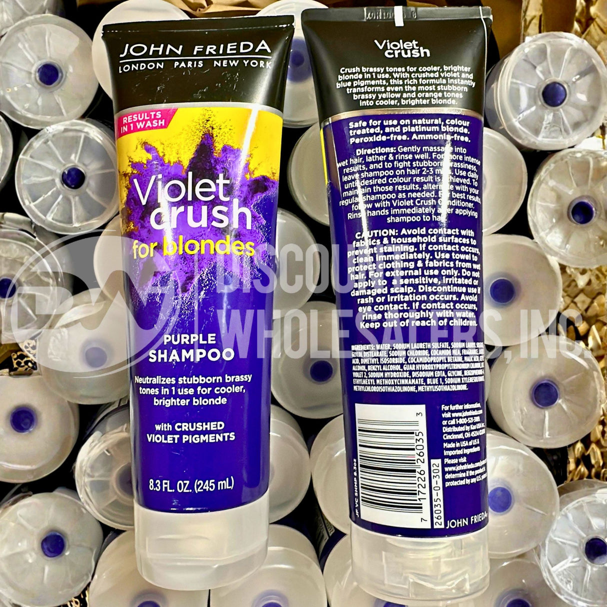 John Frieda Violet Crush For Blondes Purple Hair Shampoo - 8.3 oz (116 Pcs Lot)