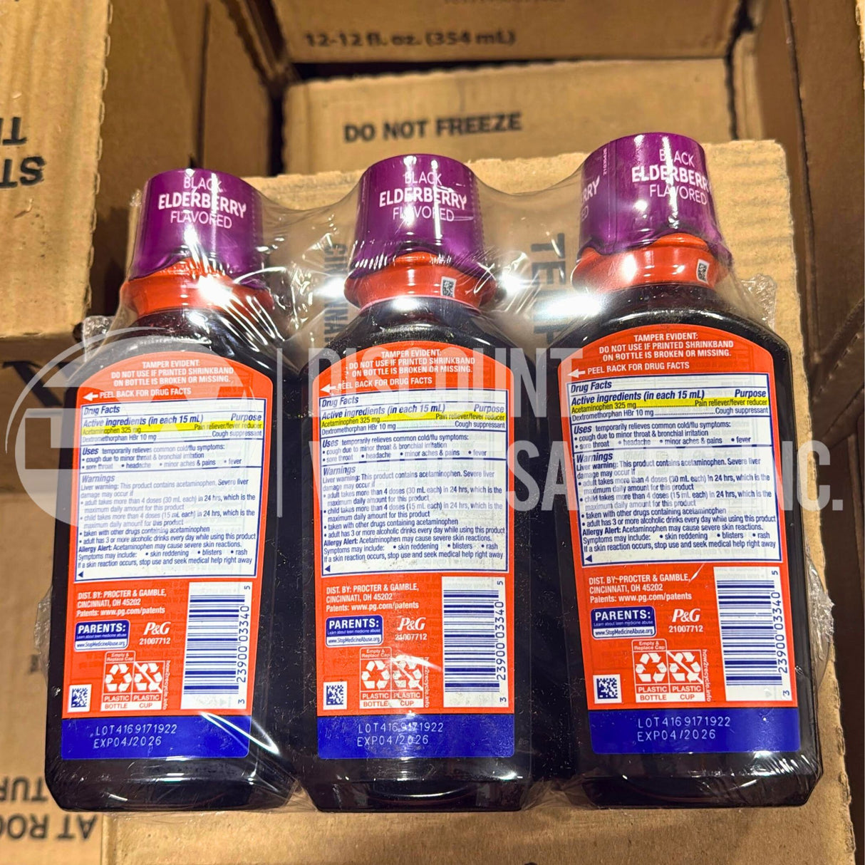 Vicks DayQuil Elderberry Cold & Flu 12 Fl. (48 Pcs Lot)