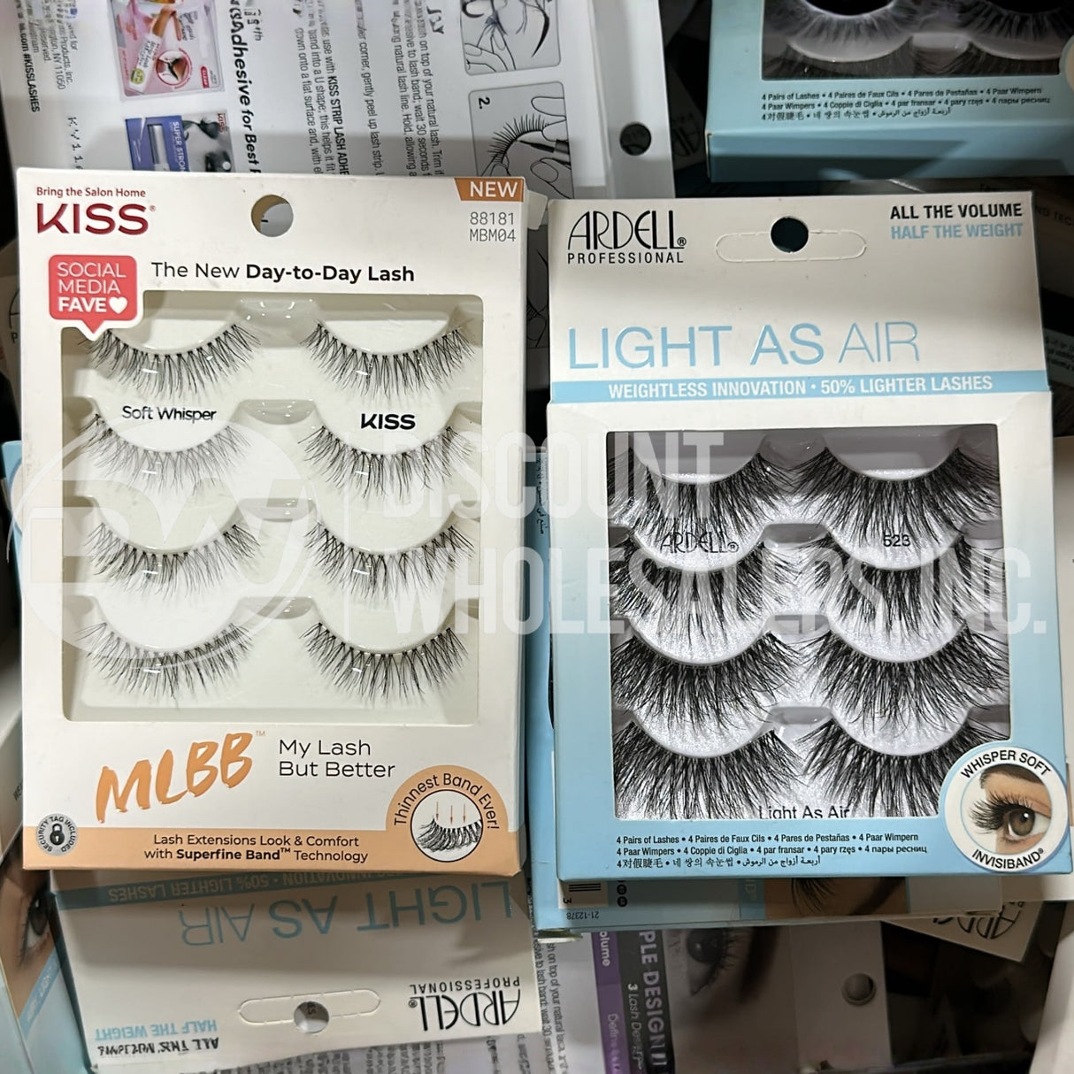 Kiss Mlbb And Ardell Light As Air Lashes Mix (100 Pcs Lot)