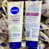 Nivea Sensitive & Radiant Face & Body Cream, 6.8oz (65 Pcs Lot)