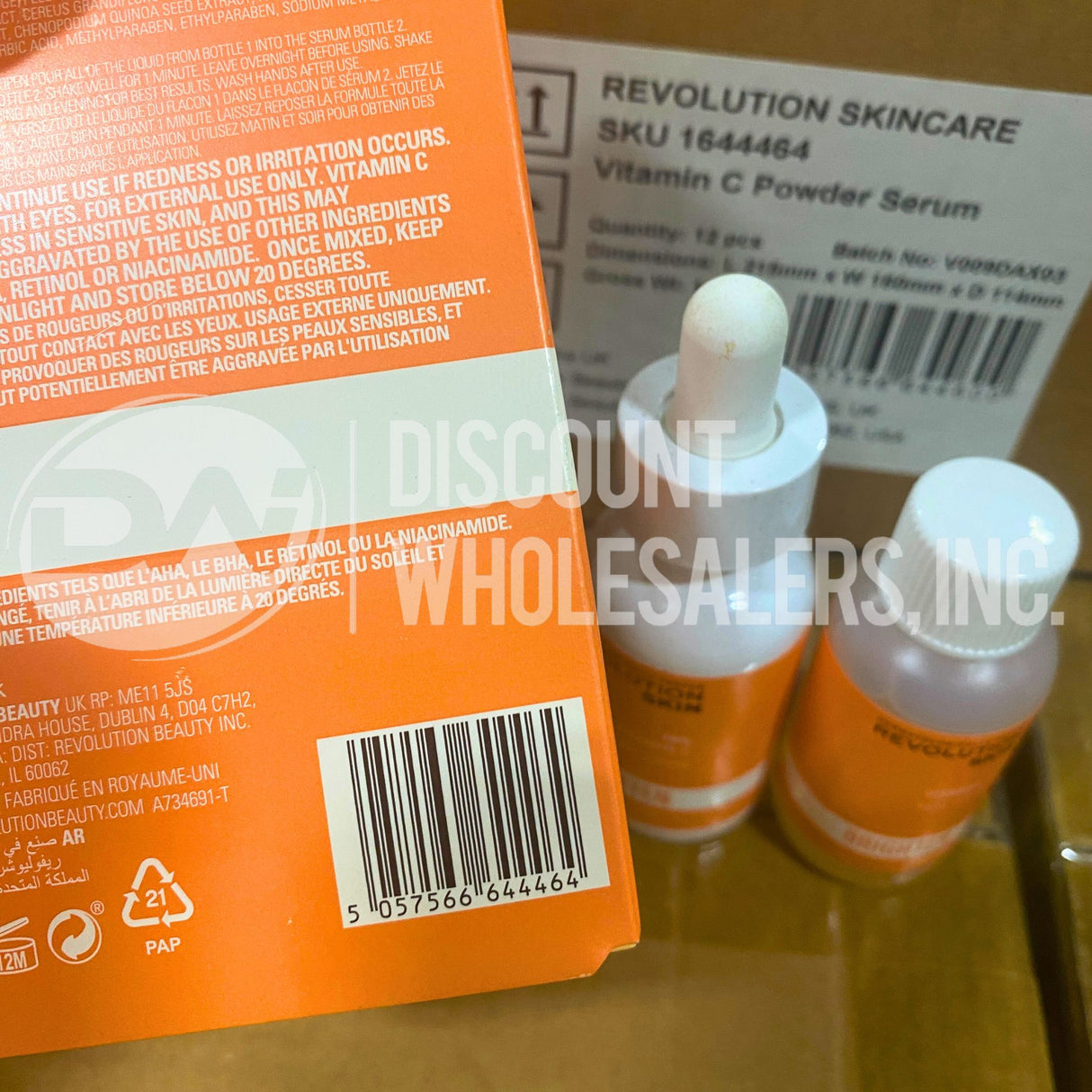 Revolution Skin 15% Vitamin C Powder Serum Brighten Fresh & Potent Dose 1.01 Fl. Oz (36 Pcs Lot)