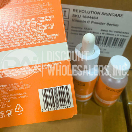 Revolution Skin 15% Vitamin C Powder Serum Brighten Fresh & Potent Dose 1.01 Fl. Oz (36 Pcs Lot)
