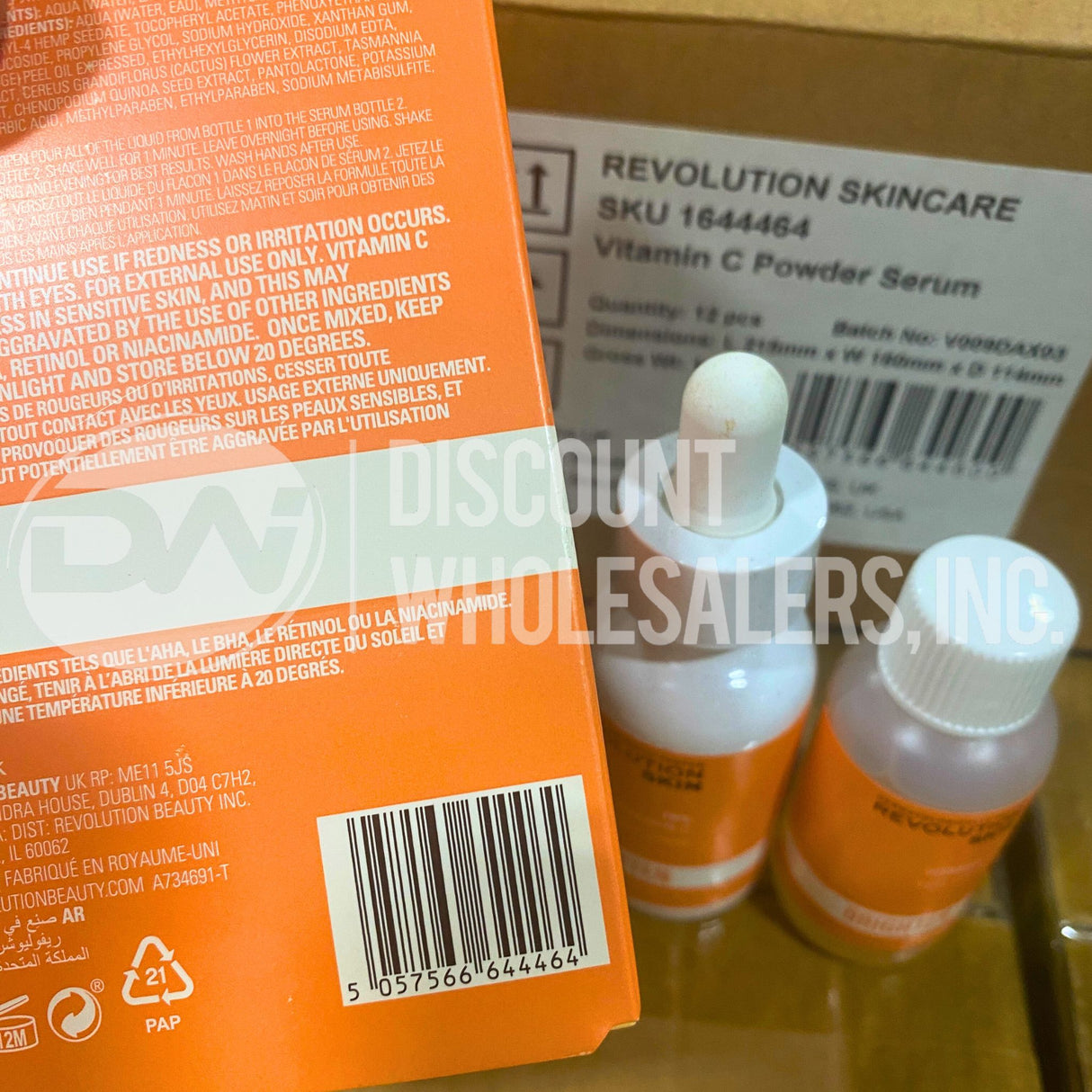 Revolution Skin 15% Vitamin C Powder Serum Brighten Fresh & Potent Dose 1.01 fl. Oz. (36 Pcs Lot)