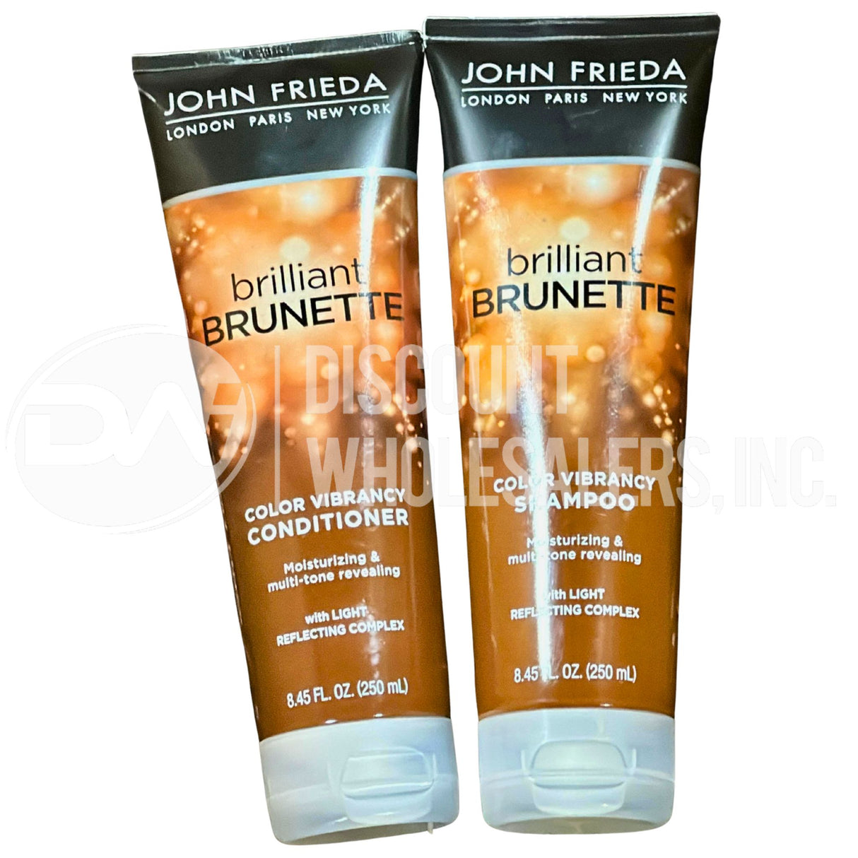John Frieda Brilliant Brunette Color Vibrancy Shampoo AND Conditioner Mix 8.45 fl Oz. (140 Pcs Lot)