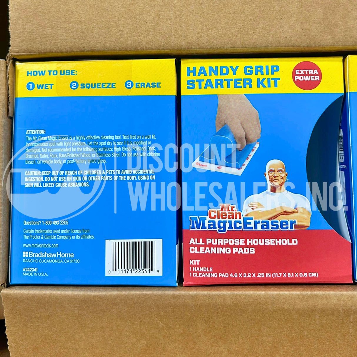 Mr. Clean Magic Eraser Scrubber Sponge with Handle, Blue (120 Pcs Lot)