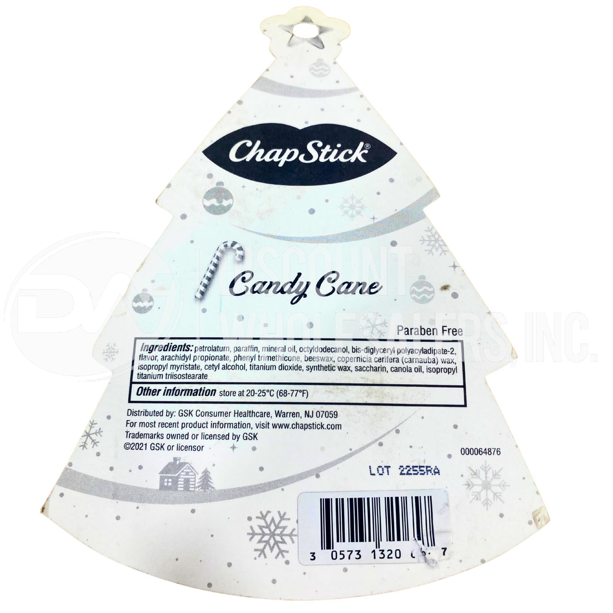 Chapstick Holiday Tree Lip Balm Candy Cane Let's Celebrate (100 Pcs Lot)