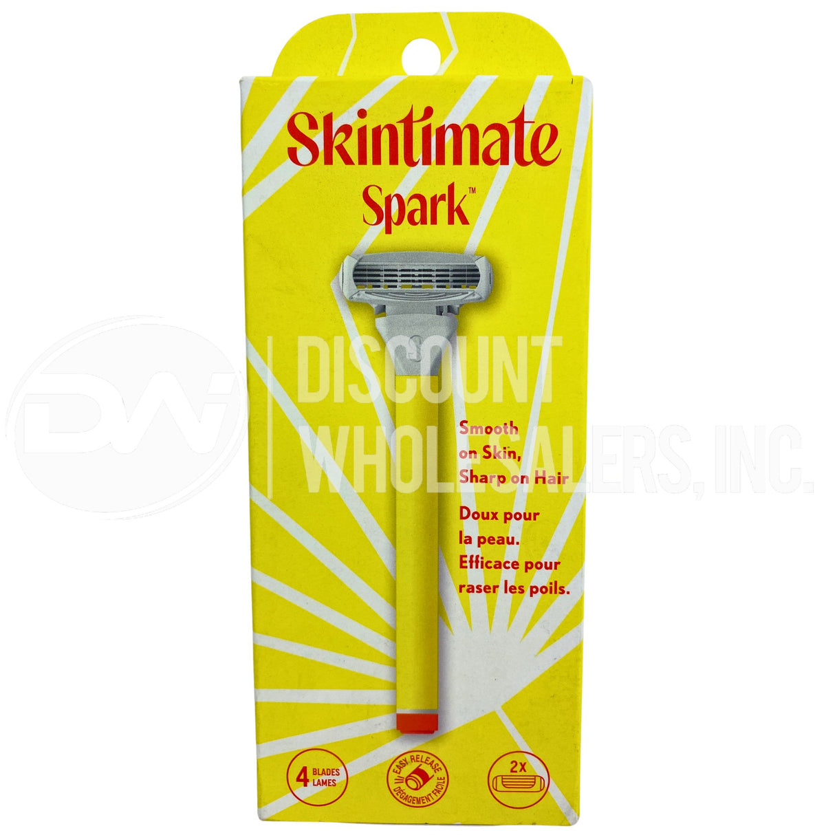Skintimate Spark Smooth on Skin,Sharp On Hair- 4 Blades 2x Cartridges- (300 Pcs Lot)